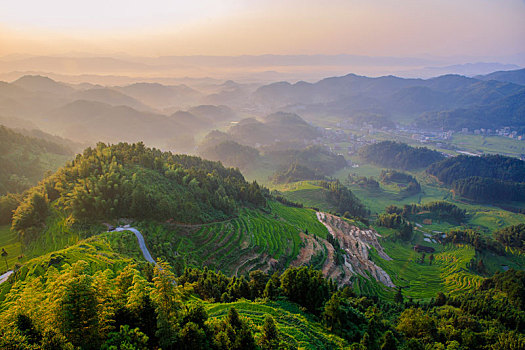 湖南,梯田,田园风光