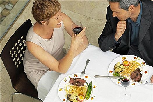 男人,女人,浪漫,食物