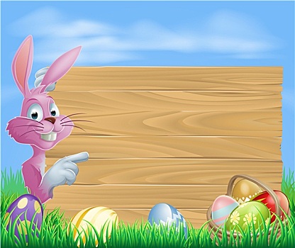 粉色,巧克力蛋,标识,复活节兔子
