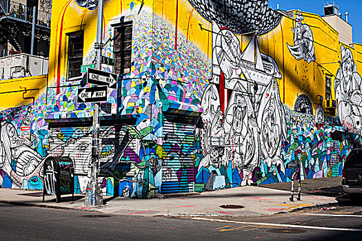 涂鸦,墙壁,纽约