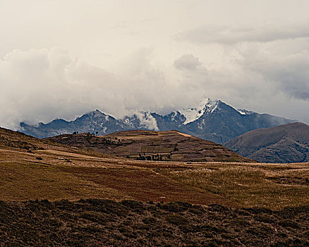 风景,山,圣谷,秘鲁