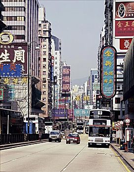 建筑,道路,弥敦道,香港,中国