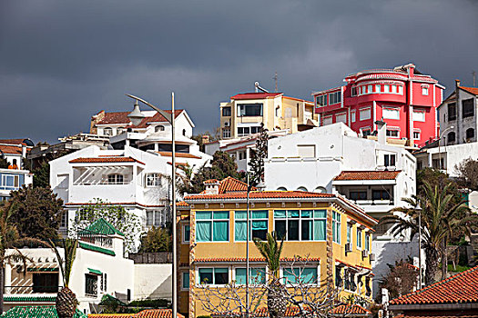 街道,风景,传统,彩色,生活方式,房子,丹吉尔,摩洛哥