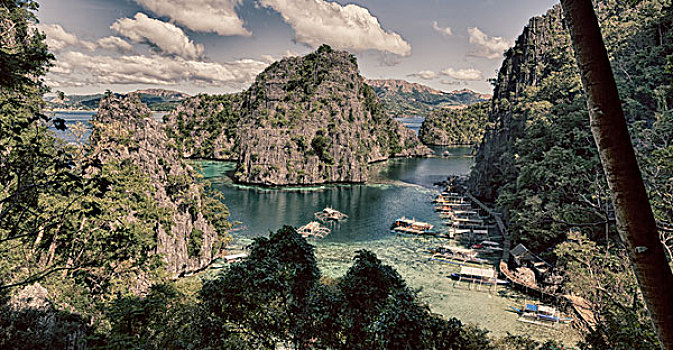 菲律宾,风景,悬崖,漂亮,天堂湾,热带,泻湖