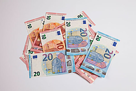 钞票,20欧元,欧元