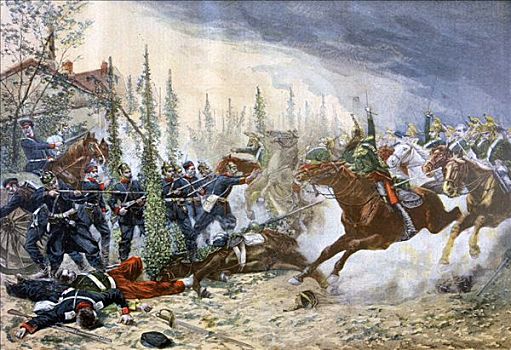 战斗,18世纪,八月,1894年,艺术家,未知