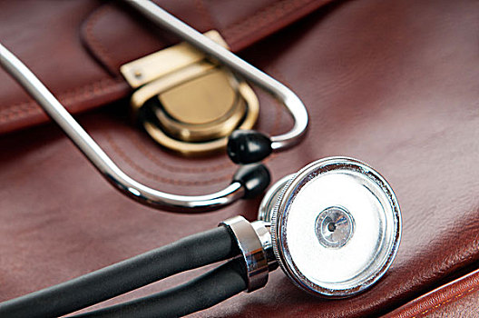 博士,褐色,皮革,箱包,听诊器