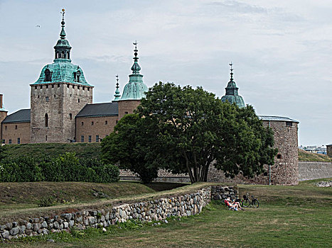 城堡,尖顶,瑞典