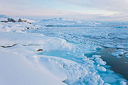 冬季风景,冰,漂浮,海洋,表面