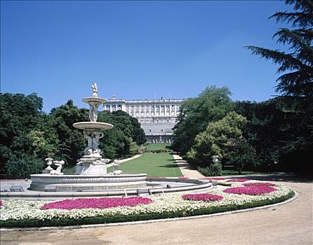 花园,皇宫,马德里,西班牙