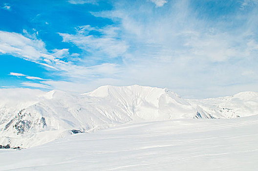 雪,山,鲜明,冬天,白天