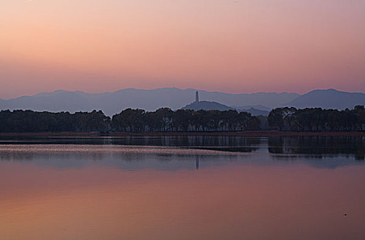 颐和园,昆明湖,西堤,玉泉山,玉泉塔