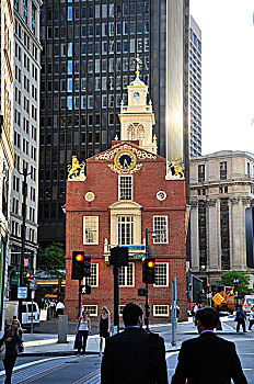 老州议会建筑,波士顿,马萨诸塞,美国,北美
