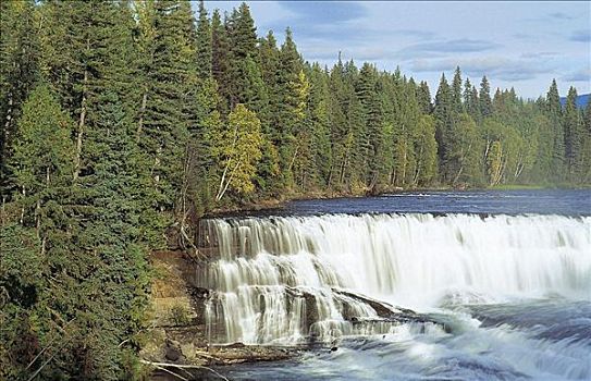 瀑布,白浪,不列颠哥伦比亚省,加拿大,北美