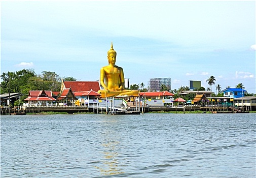 风景,大,金色,佛,湄南河,苏梅岛,泰国
