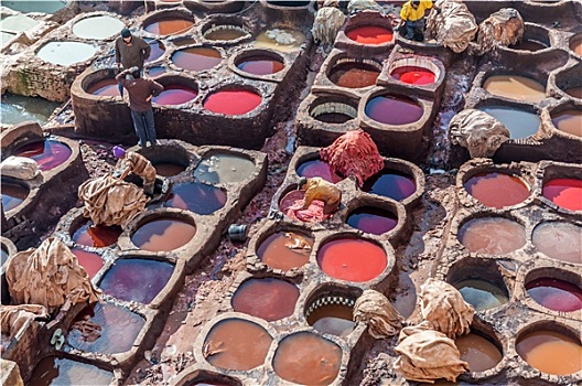 摩洛哥,传统,皮革,制革厂,麦地那,十二月,2008年,非洲