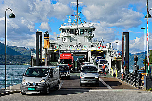 交通工具,离开,车辆渡船,挪威,欧洲
