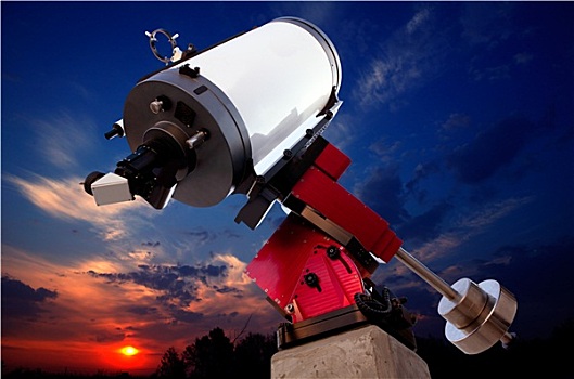 天文,观测,望远镜,日落,天空