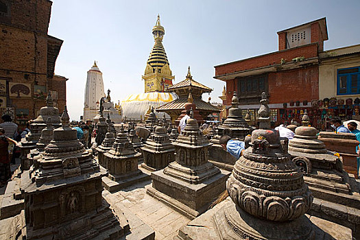 尼泊尔加德满都斯瓦扬布神庙,猴庙