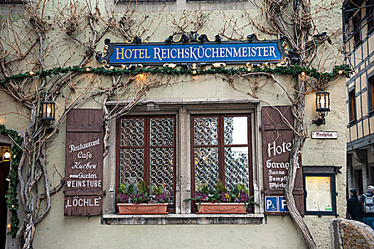 酒店,户外,罗腾堡,德国