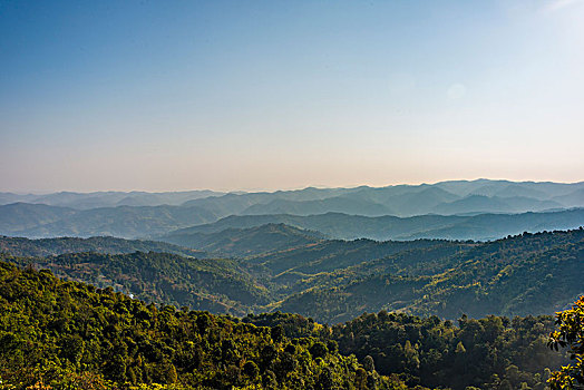风景,山,掸邦,缅甸,亚洲