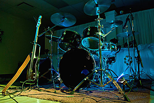 架子鼓,电吉他,乐队,艾伯塔省,加拿大