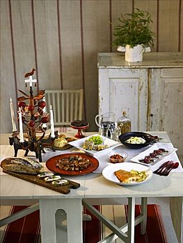 桌子,瑞典,圣诞食品