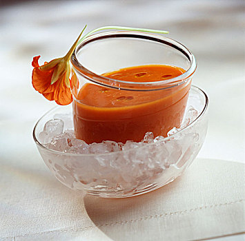 凉,西红柿,旱金莲,汤