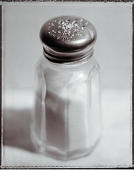 特写,盐瓶