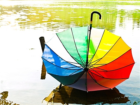 彩色,伞