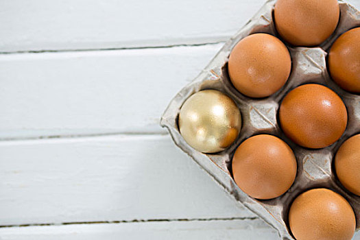 金色,复活节彩蛋,褐色,蛋,盘上,特写