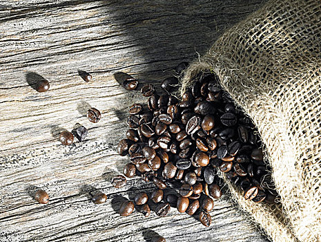 咖啡豆,风化,木头