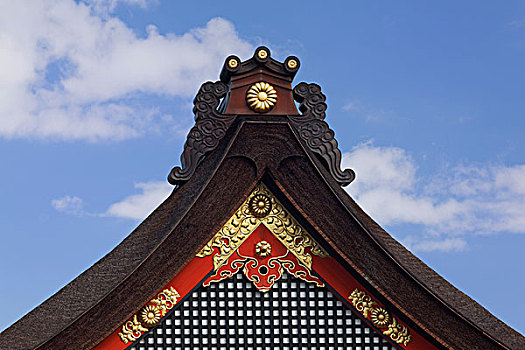 日本,京都,特写,屋顶,建筑,神社,画廊