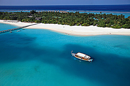 马尔代夫,岛屿,环礁,水上飞机,到达,私人岛屿,豪华酒店,航拍