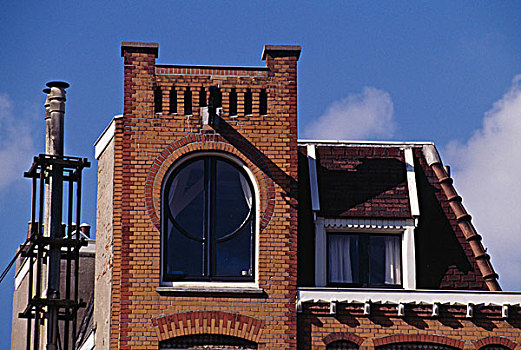 仰视,建筑,阿姆斯特丹,荷兰