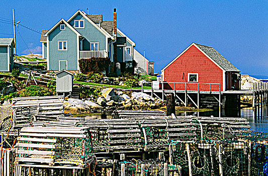 捕虾器,房子,佩姬湾,新斯科舍省,加拿大