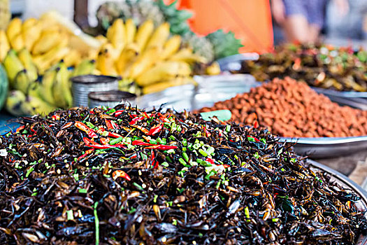 桌面,餐具,烹饪,菰米,药草,辣椒,装饰,香蕉