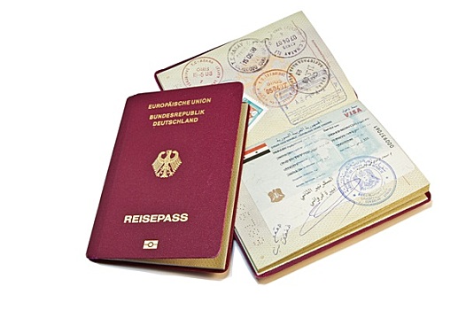 特写,德国,护照