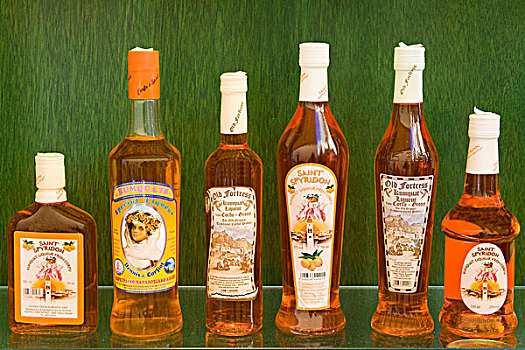 金橘,利口酒,瓶子,商店,爱奥尼亚群岛,希腊