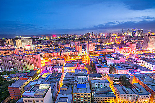 乌鲁木齐城市风光夜景