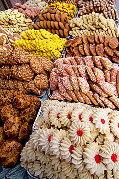 新疆喀什大巴扎上的精美手工糕点
