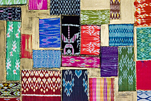 彩色,挂毯,茵莱湖,掸邦,缅甸,大幅,尺寸