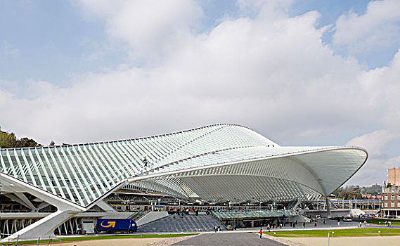 外景,火车站,建筑师,圣地亚哥,比利时,欧洲