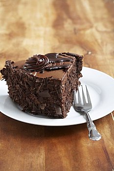巧克力蛋糕,盘子