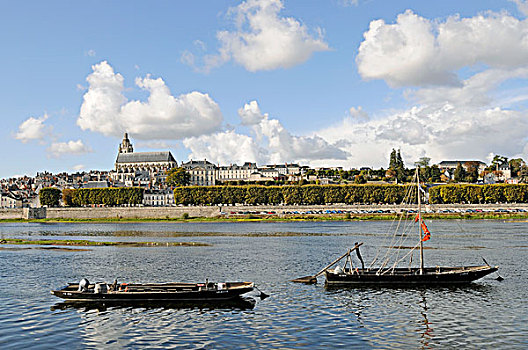 布卢瓦,船,卢瓦尔河,卢瓦尔谢尔省,中心,法国,欧洲
