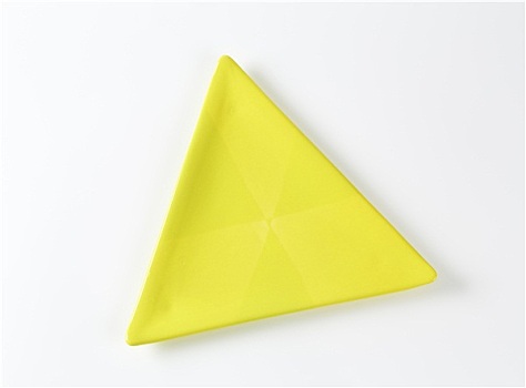 黄色,三角形,盘子