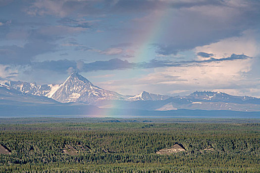 彩虹,上方,阿拉斯加,美国