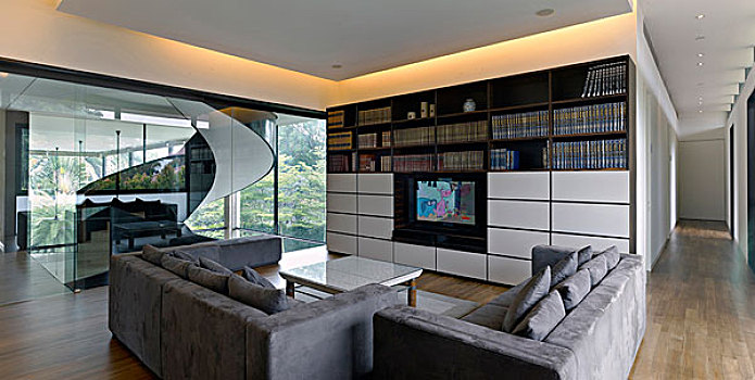 客厅,私人住宅,新加坡