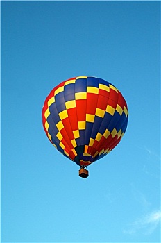 热气球,三原色,飞,天空