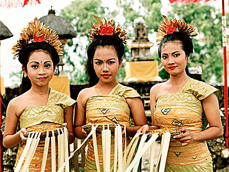 印度尼西亚,巴厘岛,女人,舞者,传统